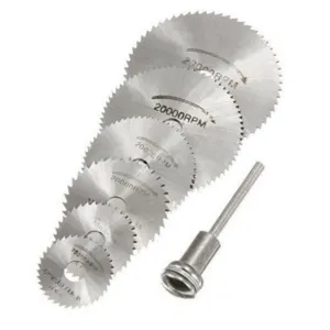 Set di Lame per Sega Circolare in Acciaio Rapido Utensile Rotativo Dischi da Taglio Legno Plastica Metallo Morbido Con Mandrino