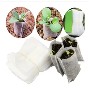 Eco Friendly Non Woven Plant Nursery Bags Breathable Biodegradable Seedling Growing Pouches For Home Garden Planting