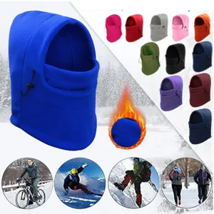 Winter outdoor fietsen thermische fleece bivakmuts detail en kleurvarianten showcase.