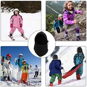 Winter thermische fleece bivakmuts gezichtsmasker, dubbellaagse winddichte buitenmuts kap.