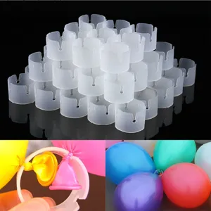 Plastic Balloon Arch Ring Clips White Balloon Connector Holders For Wedding Party Balloon Column Decoration