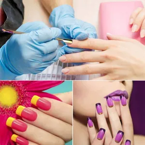 Professional nail art tool steel pusher cuticle remover manicure set detail display