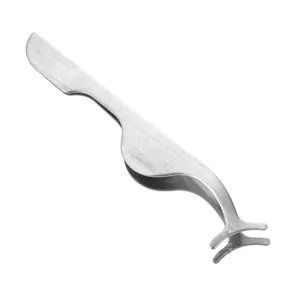 Stainless steel false eyelash applicator tool, multi-purpose beauty clip for easy makeup application.