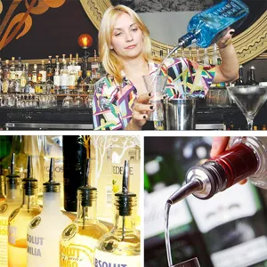 Stainless steel wine pourer spout for liquor bottles bar tools and oil dispensers accessories