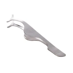 Stainless steel false eyelash applicator tweezer, professional makeup tool for easy lash.