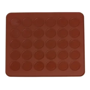 Tappeto da forno in silicone antiaderente macaron 30 fori per pasticceria e cucina.