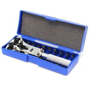 Abridor de Caja de Reloj Multifuncional Herramienta de Reparación de Relojes de 3 Puntas Con Construcción de Acero al Carbono y Caja de Almacenamiento