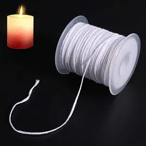 White Cotton Braided Candle Wick Spool Cord DIY Handmade Candle Making Supplies Multifunctional Craft Accessories