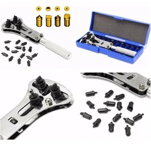 herramienta abridor caja reloj tres mordazas extractor kit reparacion con caja pines
