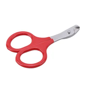 Stainless steel blade pet nail clipper detail view, perfect for small cats and dogs.
