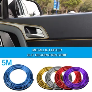 Flexible car interior decoration strip 5M gap trim molding line for dashboard door panel.
