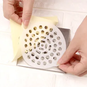Disposable floor drain sticker hair catcher mesh filter for bathroom kitchen use detail view
