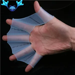 Silicone Swim Training Hand Paddles Webbed Gloves Frog Web Paddles For Swimming Water Sports Adults Kids