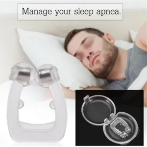 Clip nasale anti russamento in silicone trasparente con custodia per un sonno migliore