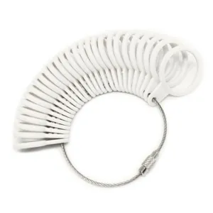Strumento di misurazione misura anello in plastica calibro dito US 0-13 accessori gioielli