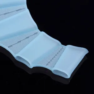 Blue silicone swimming webbed hand fins finger paddles for water sports training equipment