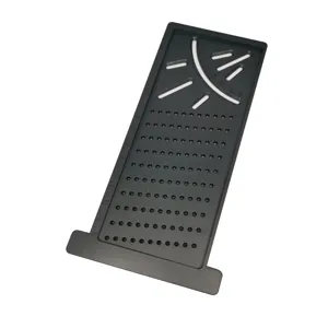 Woodworking T-square marking gauge hole ruler detail view showing precision metric scales