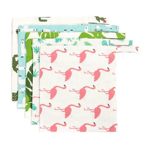 Baby waterproof wet dry bag diaper storage organizer with snap handle multi pattern