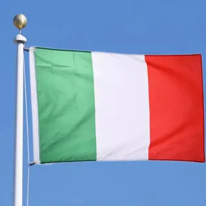 Italian National Flag Polyester Tricolor Vertical Stripes Banner With Metal Grommets For Sports Events Party Decoration