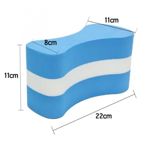 EVA foam swim pull buoy figure eight training float with clear size dimensions for adults.