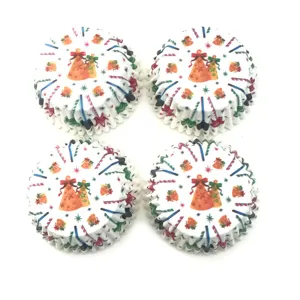 Caissettes à cupcakes de Noël, 100 pièces en papier sulfurisé pour la cuisson de gâteaux.