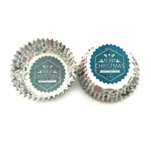 Caissettes a cupcakes Noel 100pcs papier graisseux moules a gateaux decoration de fete detail
