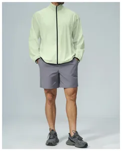 Lightweight sun-protection quick-dry outdoor sports jacket detail view, breathable fabric.