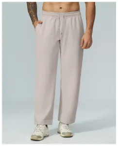 Pantaloni casual da uomo in maglia waffle comodi traspiranti per trekking all aperto tinta unita