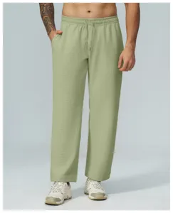 Pantaloni casual da uomo in tessuto waffle, comodi per l'uso quotidiano e sport all'aperto.