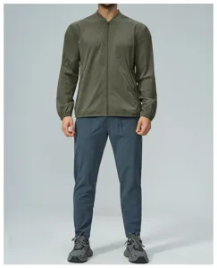 Men's autumn casual zip-up jacket stand collar everyday commute outerwear stylish comfortable