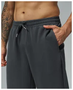 Pantalone casual uomo in maglia waffle dettaglio vita elastica coulisse tasche.