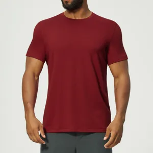Men's modal breathable short sleeve t-shirt for outdoor sports and casual daily wear.