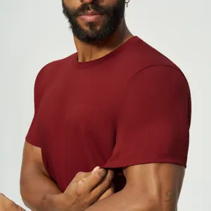 Men's modal combed cotton short sleeve t-shirt, breathable and comfortable casual basic tee.