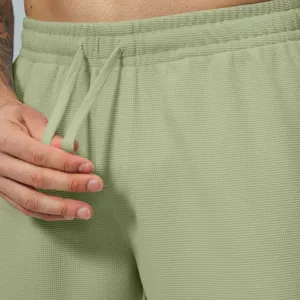 Pantaloni casual da uomo in tessuto waffle traspirante sportivi verde chiaro moda