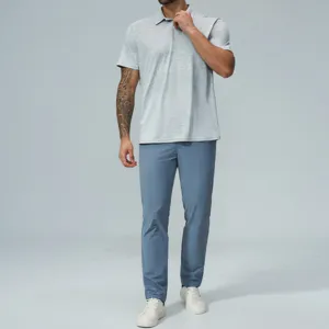 Men's quick-dry short sleeve golf polo shirt, breathable casual sports athletic wear for men.