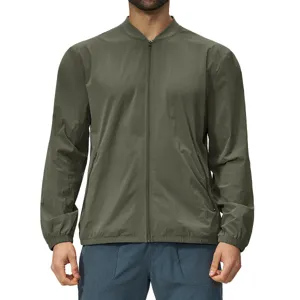 Mens Fall Casual Zip Up Bomber Jacket Stand Collar Athletic Outerwear Commuter Daily Wear
