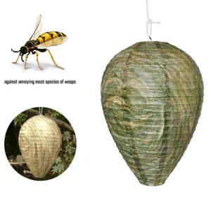 Artificial wasp nest deterrent lantern 22x28cm hanging paper decoy for outdoor garden