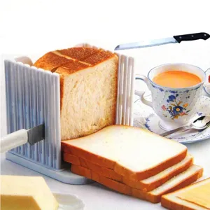Bread Slicer Folding Toast Cutting Guide Kitchen Loaf Cutter Tool for Homemade Bread Pastry