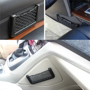 Bolsa de red de almacenamiento universal para coche interior limpio y bien ordenado.