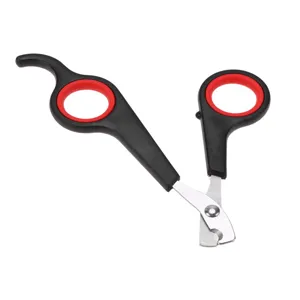 Professional 12cm black red pet nail clipper for cats dogs rabbits small animals claw scissor