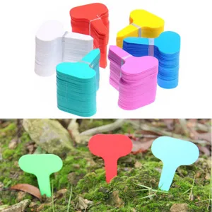 Waterproof Plastic T-Shape Plant Labels Nursery Garden Flower Pots Markers Plant Tags For Outdoor Indoor Gardening