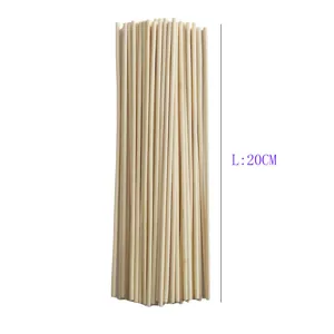 50 Stk. natürliche Bambus Pflanzenstütze 20 cm Garten Stützstäbe Holzdahlienstäbe für Topfpflanzen