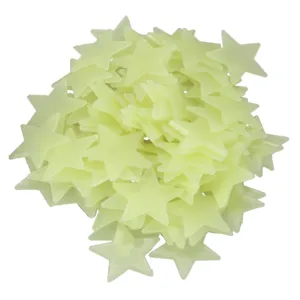 Autocollants étoiles phosphorescentes, stickers muraux lumineux pour chambre d'enfant 3cm.