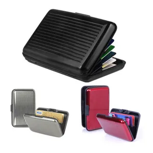 Porte-carte de crédit en aluminium portefeuille étui anti RFID pour cartes d'affaires