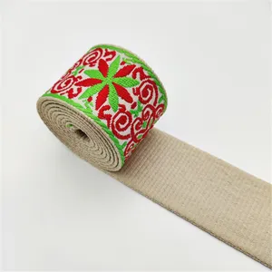5cm ethnic jacquard webbing polyester cotton floral ribbon for sewing DIY crafts accessories