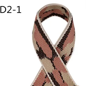 5cm wide jacquard webbing strap, vintage camouflage pattern fabric belt for bags garments.