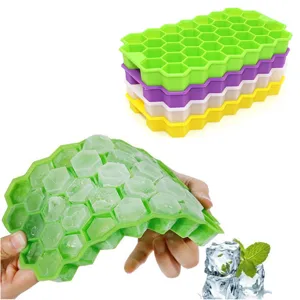 Creative DIY Honeycomb Silicone Ice Cube Mold Stackable Ice Maker Tray For Kitchen Home