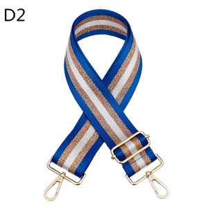 Colorful metallic bag strap replacement adjustable shoulder strap for crossbody bags