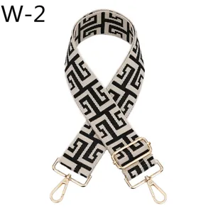 Ethnic Jacquard Bag Strap Adjustable Replacement Crossbody Shoulder Strap Woven Purse Strap With Gold Hardware For Women