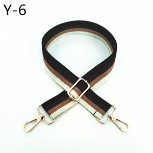Replacement bag strap detail shot, wide ethnic style striped shoulder strap for handbags.